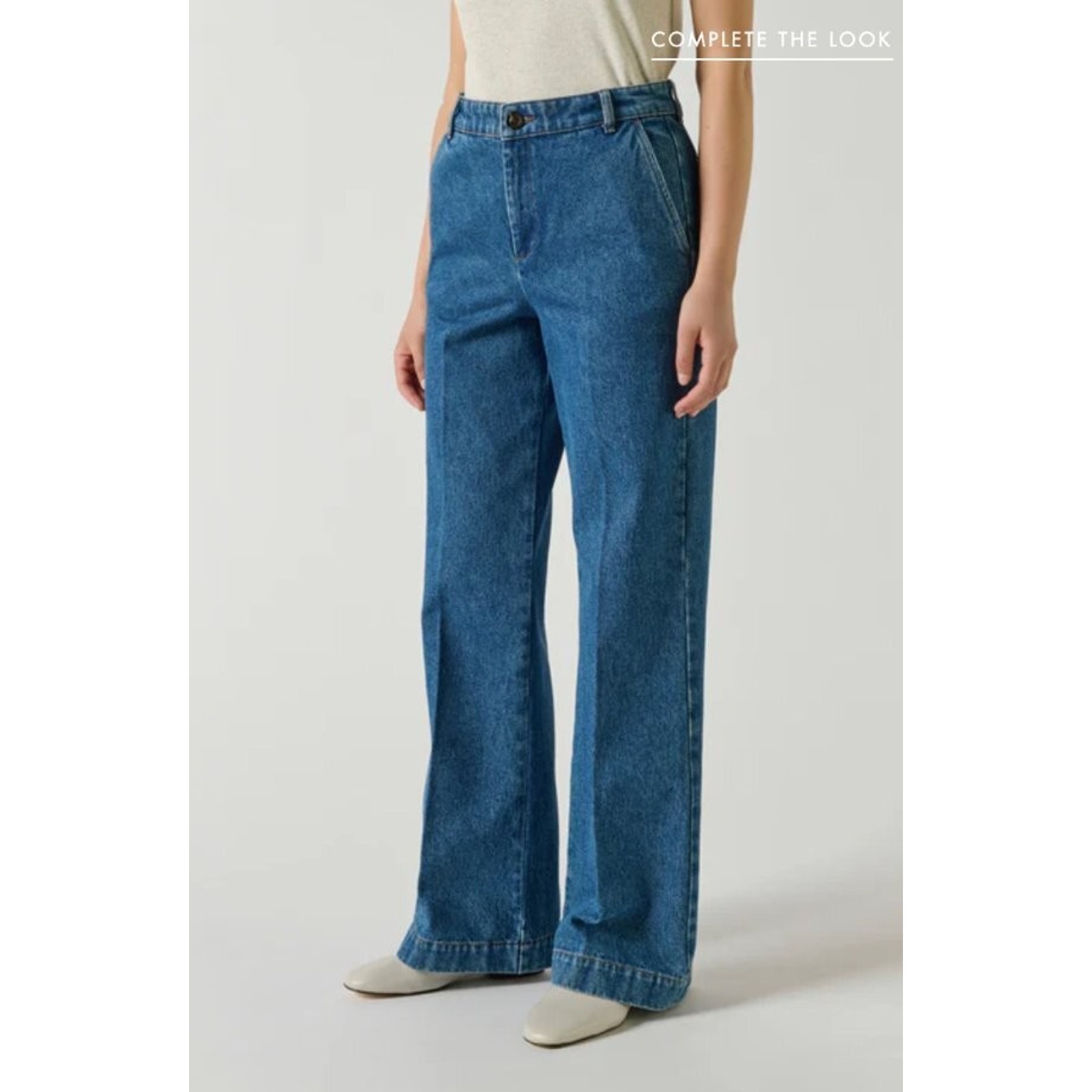 Soeur Sz 36 4/6 California Jeans High Waist Wide Leg Blue Denim Nwt — image 8 of 8